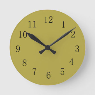 Bronze vert Terre Tone Couleur Mur Horloge