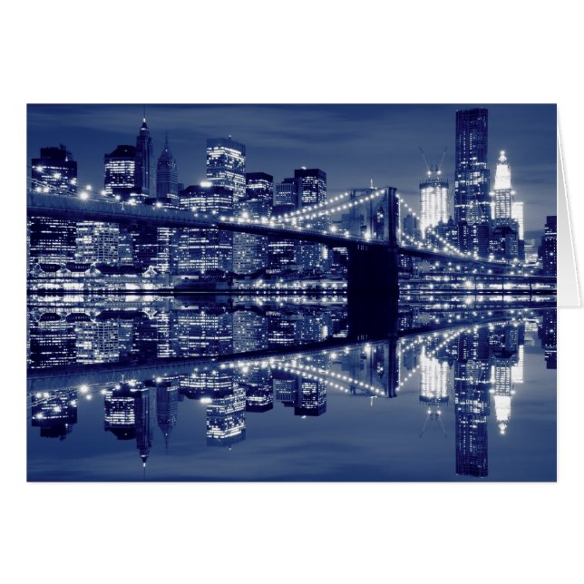 Brooklyn Bridge à Night, New York City (Devant horizontal)