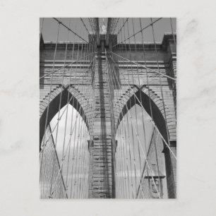 Brooklyn Bridge - Carte postale B&W