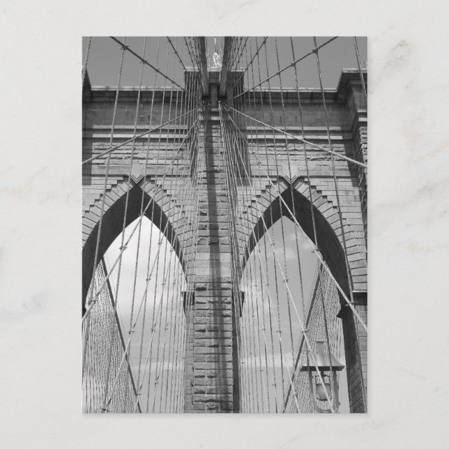 Brooklyn Bridge - Carte postale B&W (Devant)