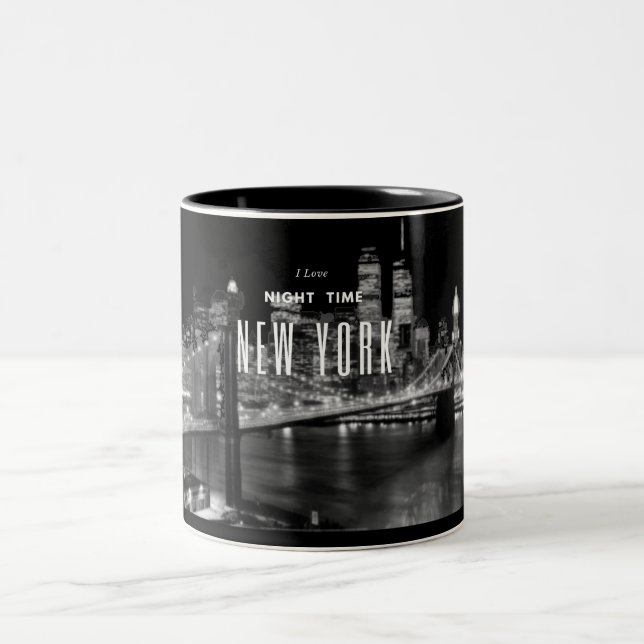 Brooklyn Bridge Mug à café à deux tons (Centre)