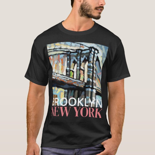 Brooklyn Bridge New York, T-shirt homme 2 (Devant)