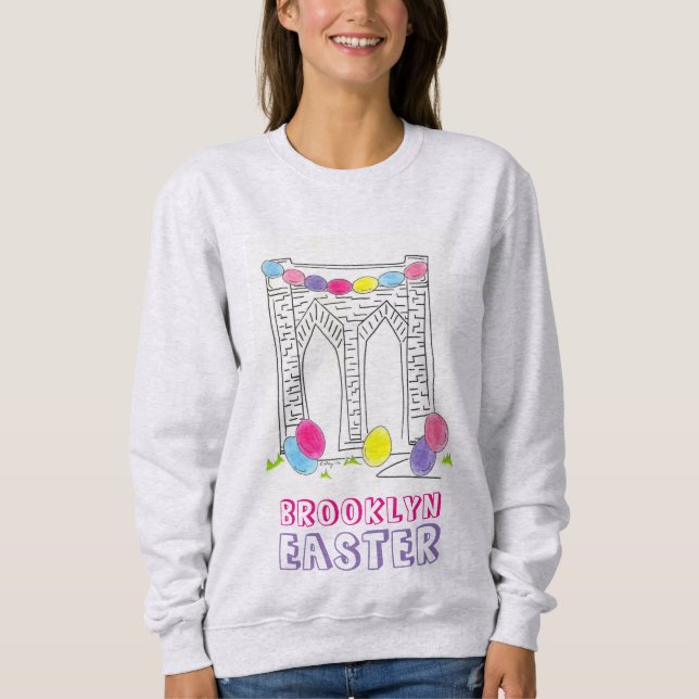Brooklyn Bridge OEufs de Pâques NYC Sweatshirt (Devant)