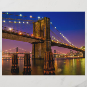 Brooklyn Bridge Pittoresque Night View Scrapbook P