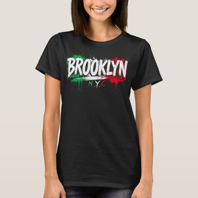 Brooklyn NYC Italian Basic T-Shirt (Devant)