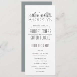 Brooklyn Stylisé Skyline   Programme de mariage