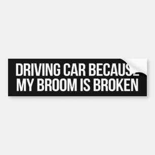 Broom De Voiture De Conduite Sticker Bumper Broken