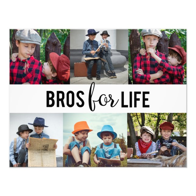 Bros for Life Brothers Photo Collage Typographie (Devant)
