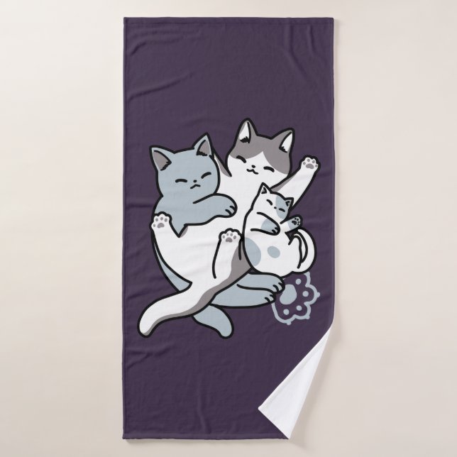 Brosse à lait - Chats à couchage mignon (Serviette de bain)