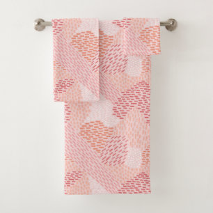 Brosse Abstraite moderne, Pêche, Rose