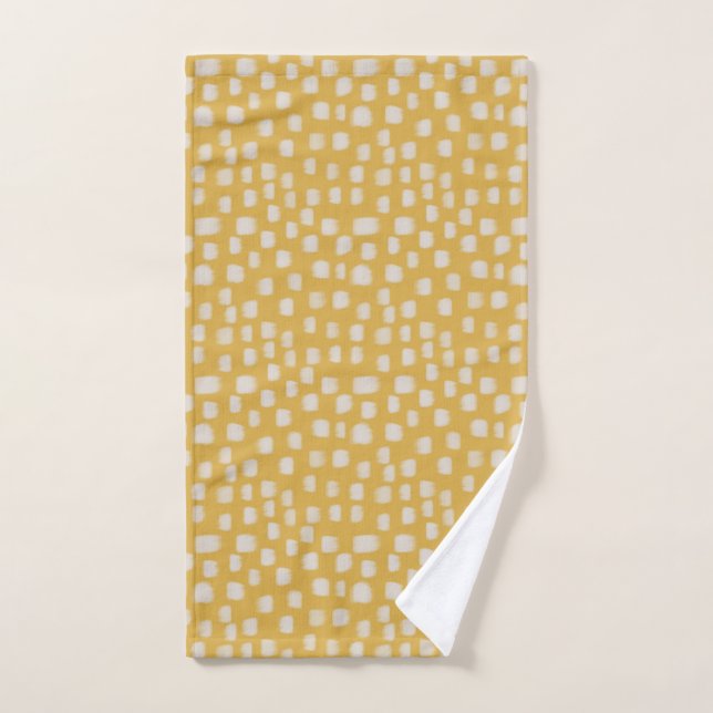 Brosse d'ivoire sur jaune (Serviette à main)