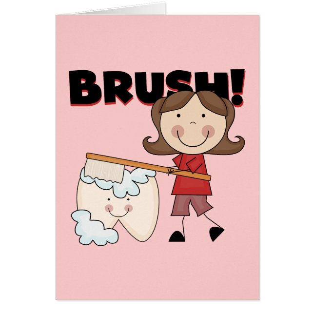 BROSSE - fille avec des T-shirts et des cadeaux de (Devant)