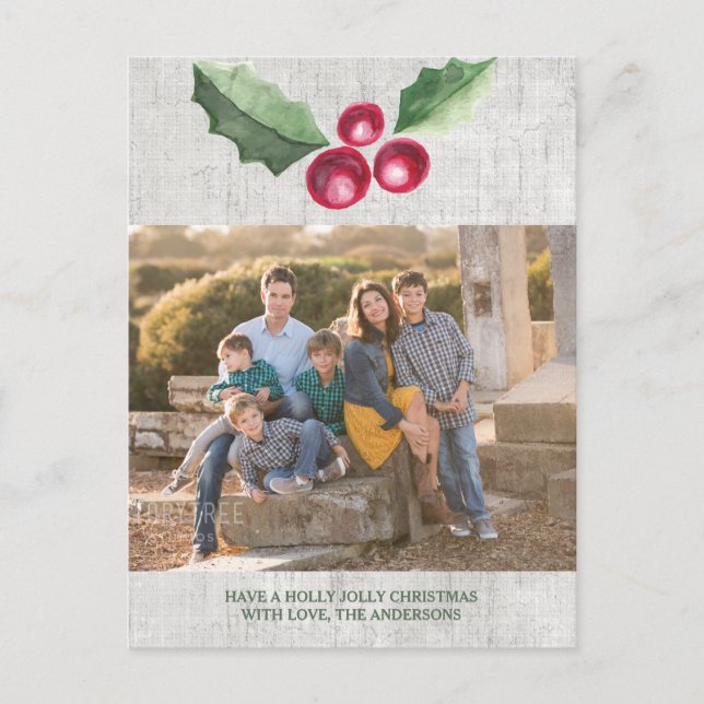 Brosse Holly et Berries - Carte postale (Devant)