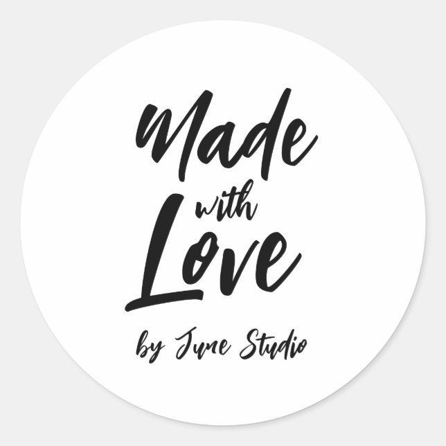 Brosse Lettrage fait à la main avec étiquette de p (Devant)