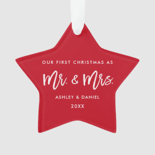 Brosse moderne Script Premier Noël M. Mme Star