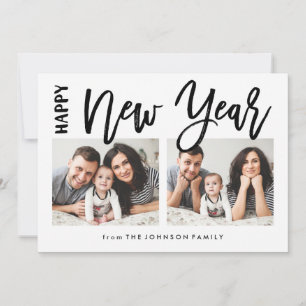 Brossé New Year Holiday Collage 2 Carte photo