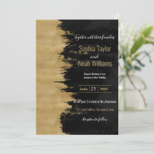 Brosse Noire Or Moderne Gratuit Peinture Abstraite