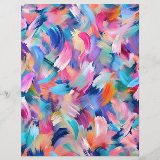 Brosse rose colorée traits papier scrapbook