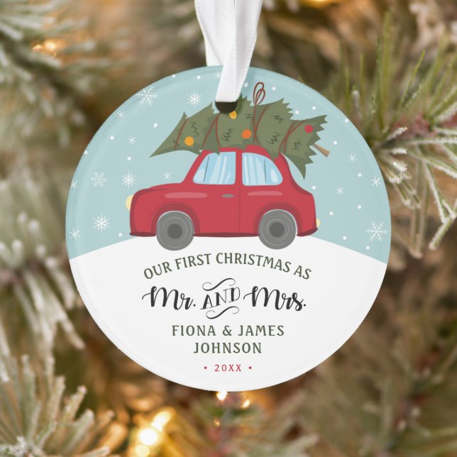 Brosse Script First Christmas Red Car (Arbre)