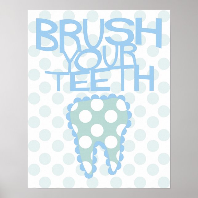 Brosse tes dents Salle de bain Poster pour dentist (Devant)
