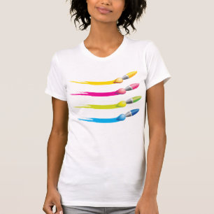 Brosses colorées T-shirt femme