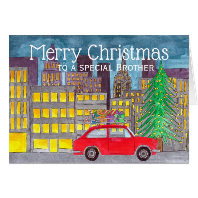 Brother Christmas in the City Customizable  (Devant horizontal)