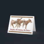 Brother Cute Wolf, Loups, Pups Carte d'anniversair<br><div class="desc">Voici une belle carte d'anniversaire pour cet animal,  cette nature ou ce fan de la faune.</div>