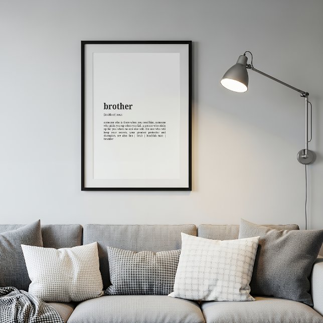 Brother Definition Poster – Gift for Brother (Créateur téléchargé)