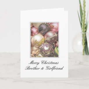 Brother et petite amie Joyeuse carte de Noël