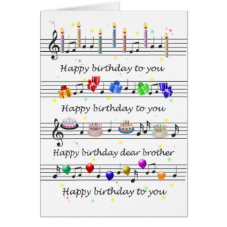 Brother Funny Happy Birthday Song Sheet Music