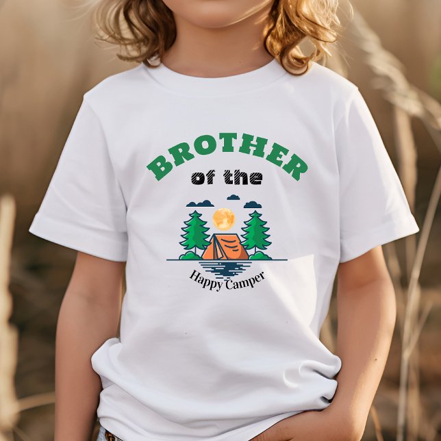 Brother Happy Camper T-Shirt Kids Birthday Party (Créateur téléchargé)