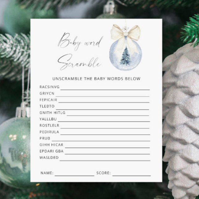 Brouillage de mots - Jeu de baby shower d'hiver (Créateur téléchargé)