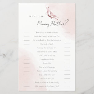 Brouillard papillon Combien de baisers Baby shower