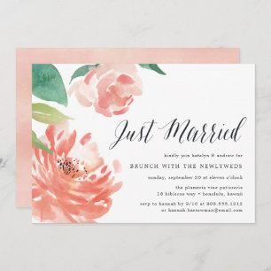 Brouillard Peony   Invitation de Mariage Brunch