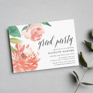 Brouillard Peony Invitation du Graduation Party