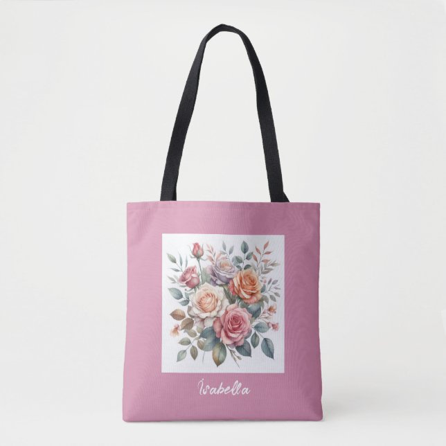 Brouillard Rose Rhapsody : Sac fourre-tout aquarel (Devant)