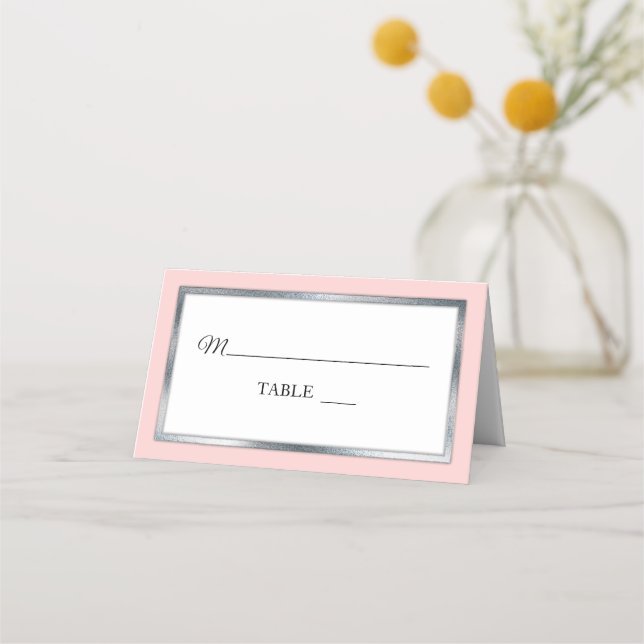 Brouiller | ARGENT | Cartes De Place Blancs Simple (Devant)