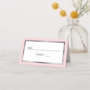 Brouiller ARGENT Cartes De Place Blancs Simple