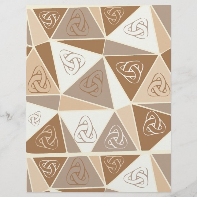 Brown abstract scrapbook paper (Devant)