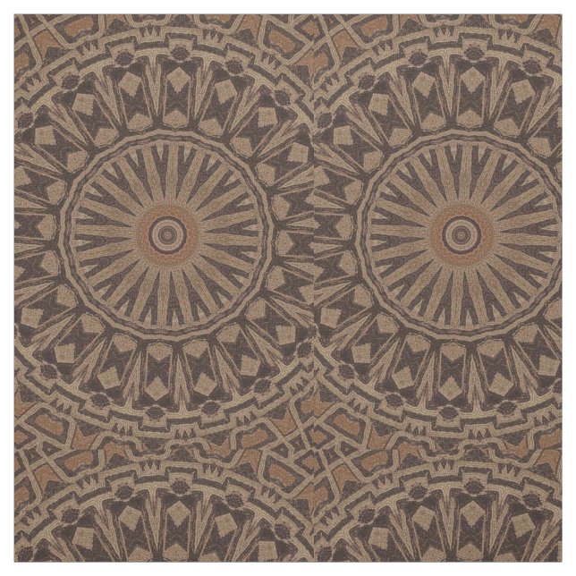 Brown Afrique Boudcloth Circle Imprimer tissu Moti (Échantillon)