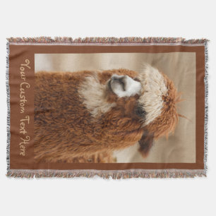 Brown Alpaca coutume lancer couverture