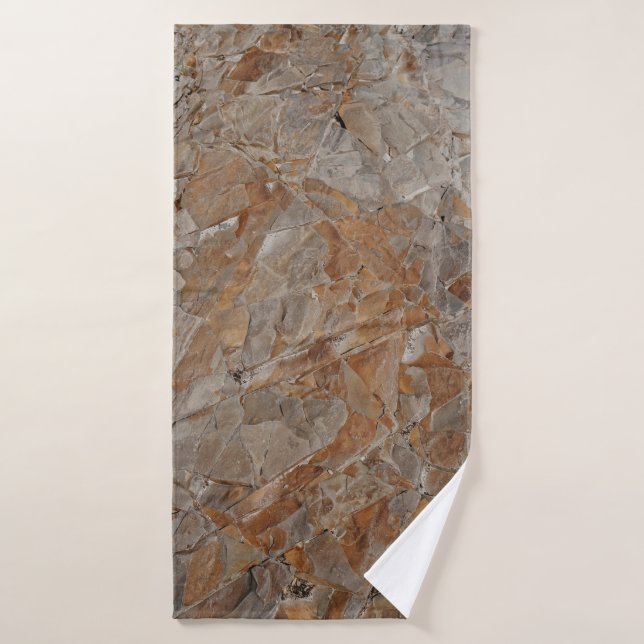 Brown and gray concrete frame (Serviette de bain)