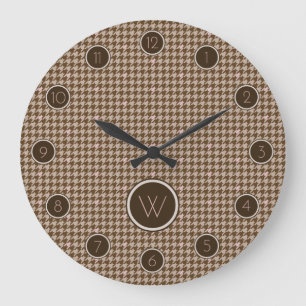 Brown avec horloge en pied de cheminée Rose Gold A
