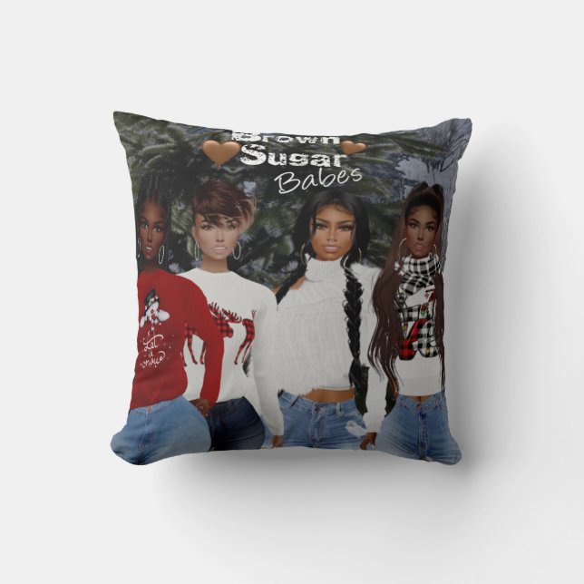 Brown Babes à sucre Coussin 2 (Recto)