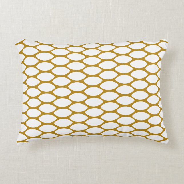 Brown  blanc Motif ACCENT Coussin (Devant)