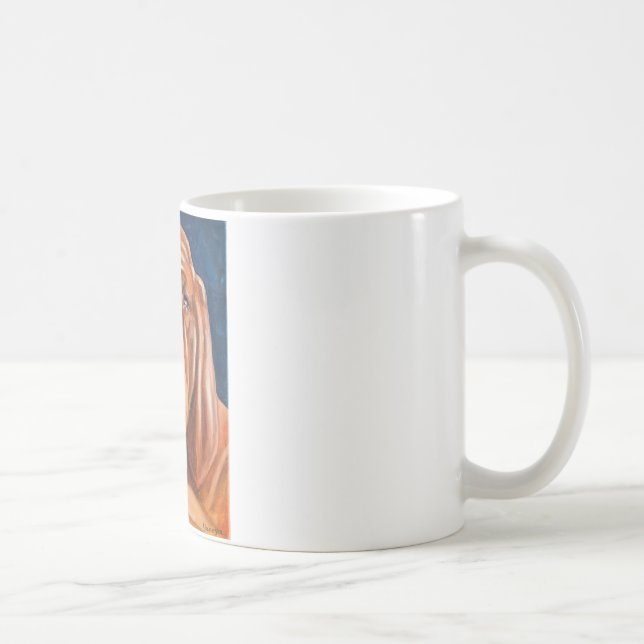 Brown Bloodhound oil painting mug  (Droite)
