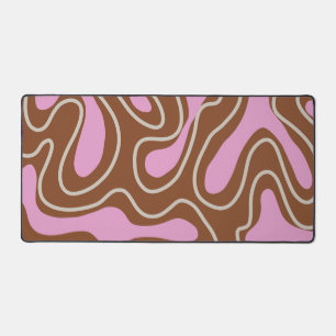 Brown Boho en marbre rose Super Motif à liquide