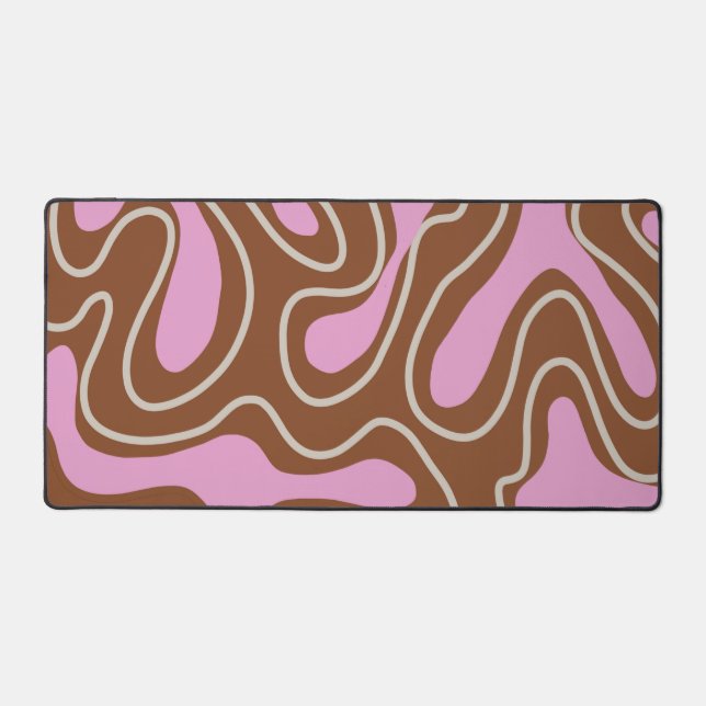 Brown Boho en marbre rose Super Motif à liquide (Recto)