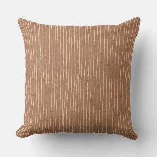 Brown Caramel Pale Stripes Jeter Oreiller