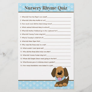 Brown Chien Chien Chien Baby shower Nursery Rhyme 